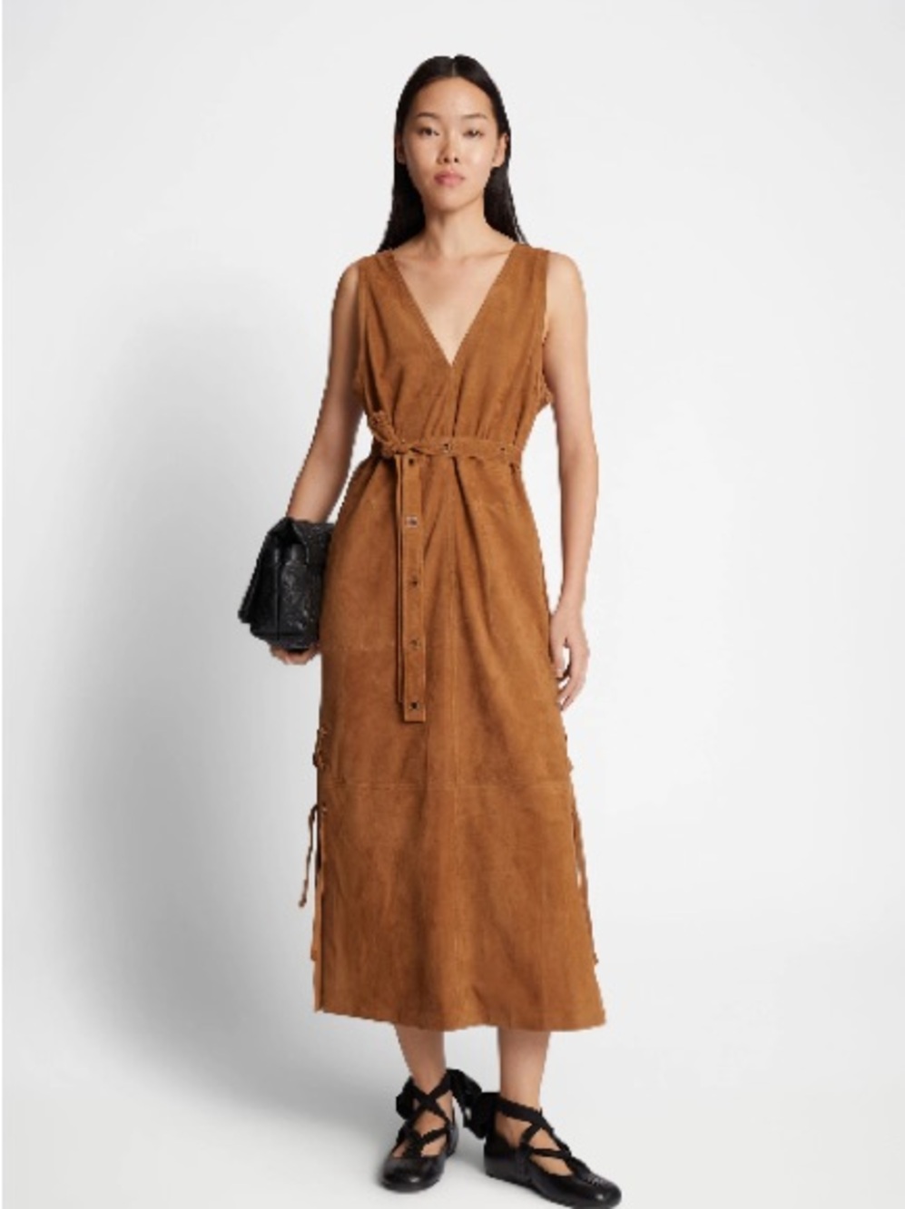 Munthe Filom Dress in Cognac Suede Size 34 (US 4)